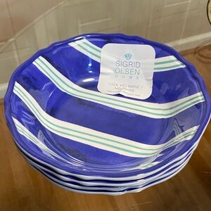 Brand New Sigrid Olsen Set Of  4 Salad Bowl 7.5”